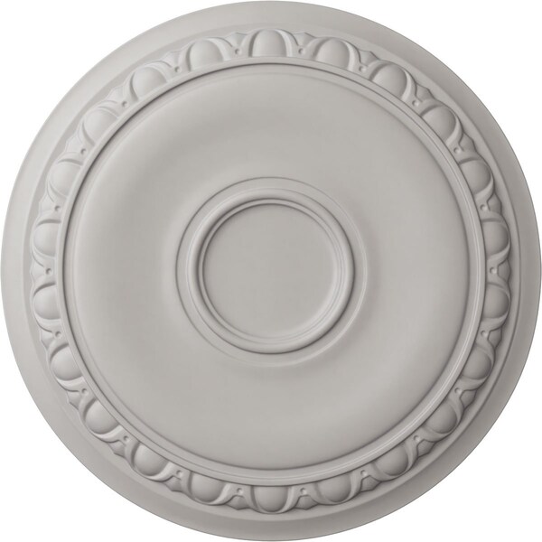 Ekena Millwork Caputo Ceiling Medallion (Fits Canopies up to 6"), Hnd-Painted Ultra Pure White, 24 1/4"OD x 1 1/2"P CM24CAUWF - main